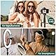 ATUMTEK 12 Selfie-Ringlicht mit 63 Ausziehbarem Stativ, Selfie-Licht mit Handyhalter und Bluetooth-Fernbedienung, Dimmbares LED-Ringlicht für Streaming, TikTok, Zoom, Vlogging, YouTube usw.