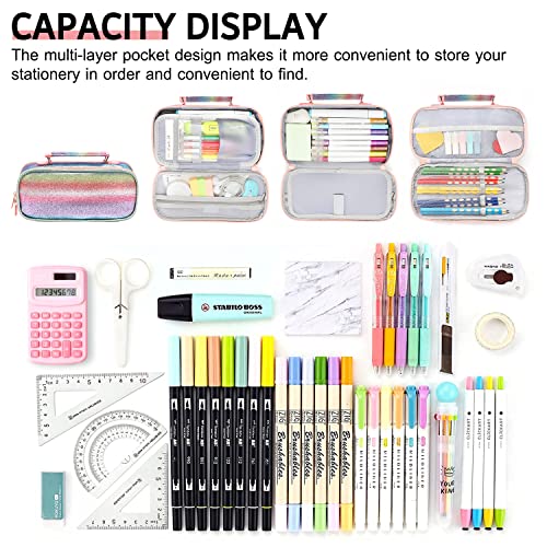 Ayieyill Big Capacity Pencil Case,Large Storage Pencil Pouch Pen Case Bag With Zipper,Cute Pencil Case For School College Student Office Supplies Girls Teen Kids Adult thumb #4