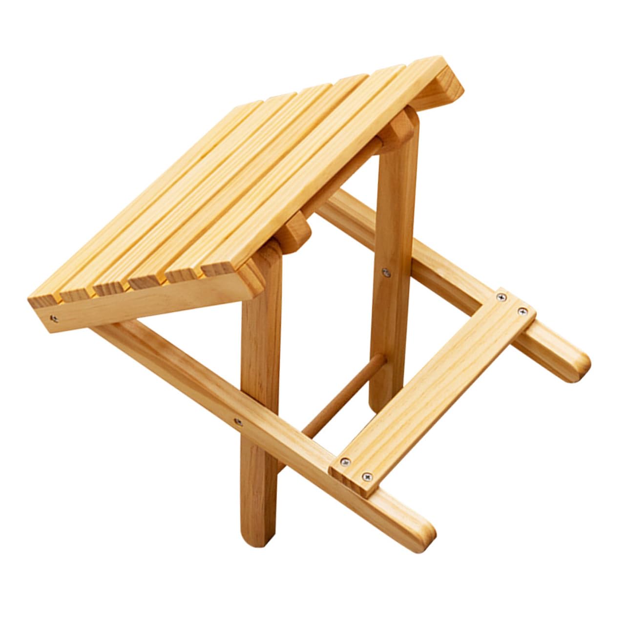 Table en bois jaune pliante pour vos pique-niques au jardin