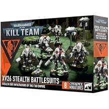 Games Workshop Kill Team XV26 Stealth Battlesuits Miniatures Set, Tau Empire Multipart Plastic Models for Warhammer 40,000 and Kill Team