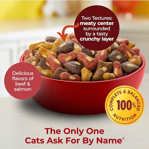 Image of Meow Mix Tender Centers Basted Bites Dry Cat Food, Beef & Salmon Flavors, 13.5 Pound Bag