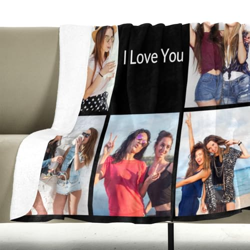 Image of inkArts Custom Blanket with Photo, Personalized Photo Blanket, Customized Picture Blankets, Customizable Blankets, Personalized Photo Gifts for Women Men Her Him