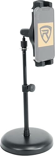 Miniatura 5 de Rockville iStand 7 iPadiPhoneTeléfonoTabletaEscritorio Estudio StandAltura Ajustable + Micrófono Clip