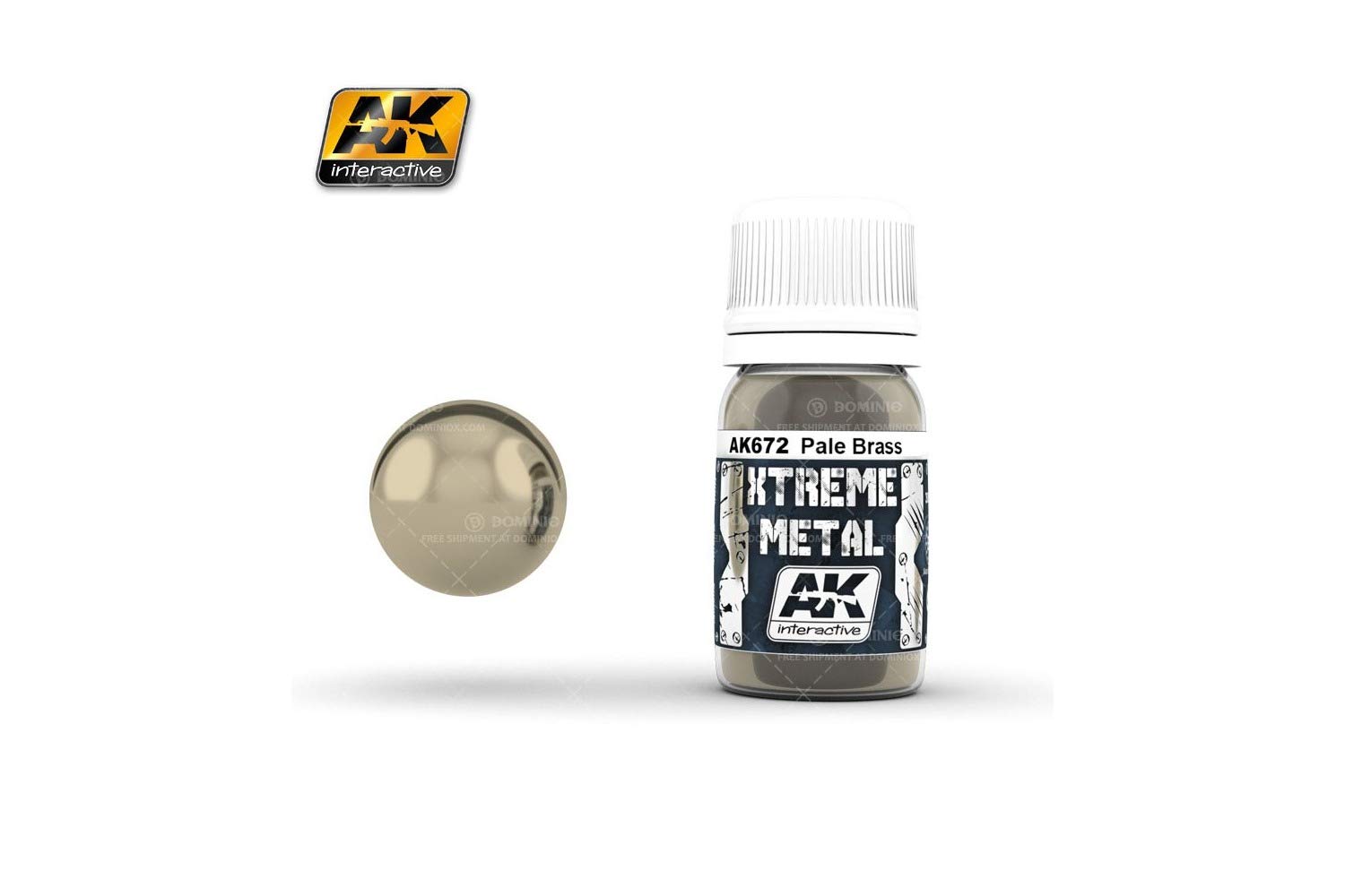 AK Interactive - 30ml Extreme Metal Paints - Pale Brass - AK00672