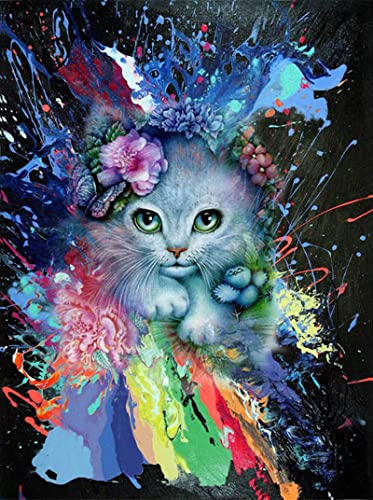Katze Diamond Painting Kits für Heimdekoration, Konzentrationstraining, Dekompression 30X40cm (cat) Cover