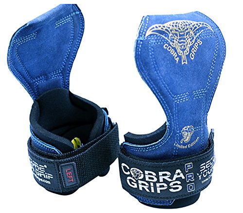 Image of Cobra Grips Weight Lifting Gloves with Adjustable Neoprene Padded Wrist Wraps - Heavy Duty Alternative to Power Lifting Hooks for Deadlifts