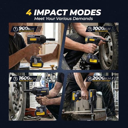 JESIMAIK 2000N.m Cordless Impact Wrench