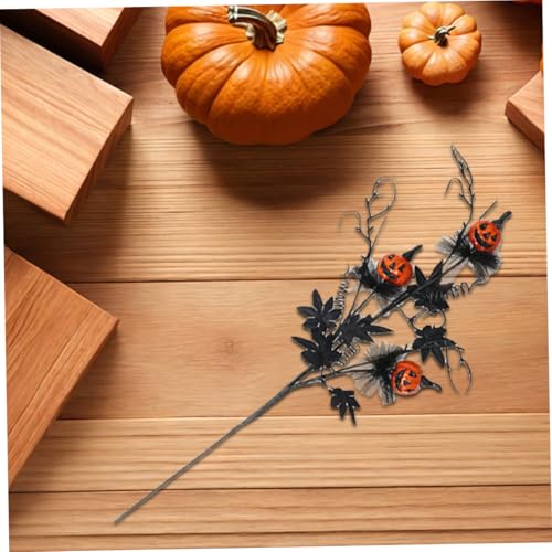 Ramas artificiales de arce negro con calabazas estacionales para arreglos góticos de Halloween 5