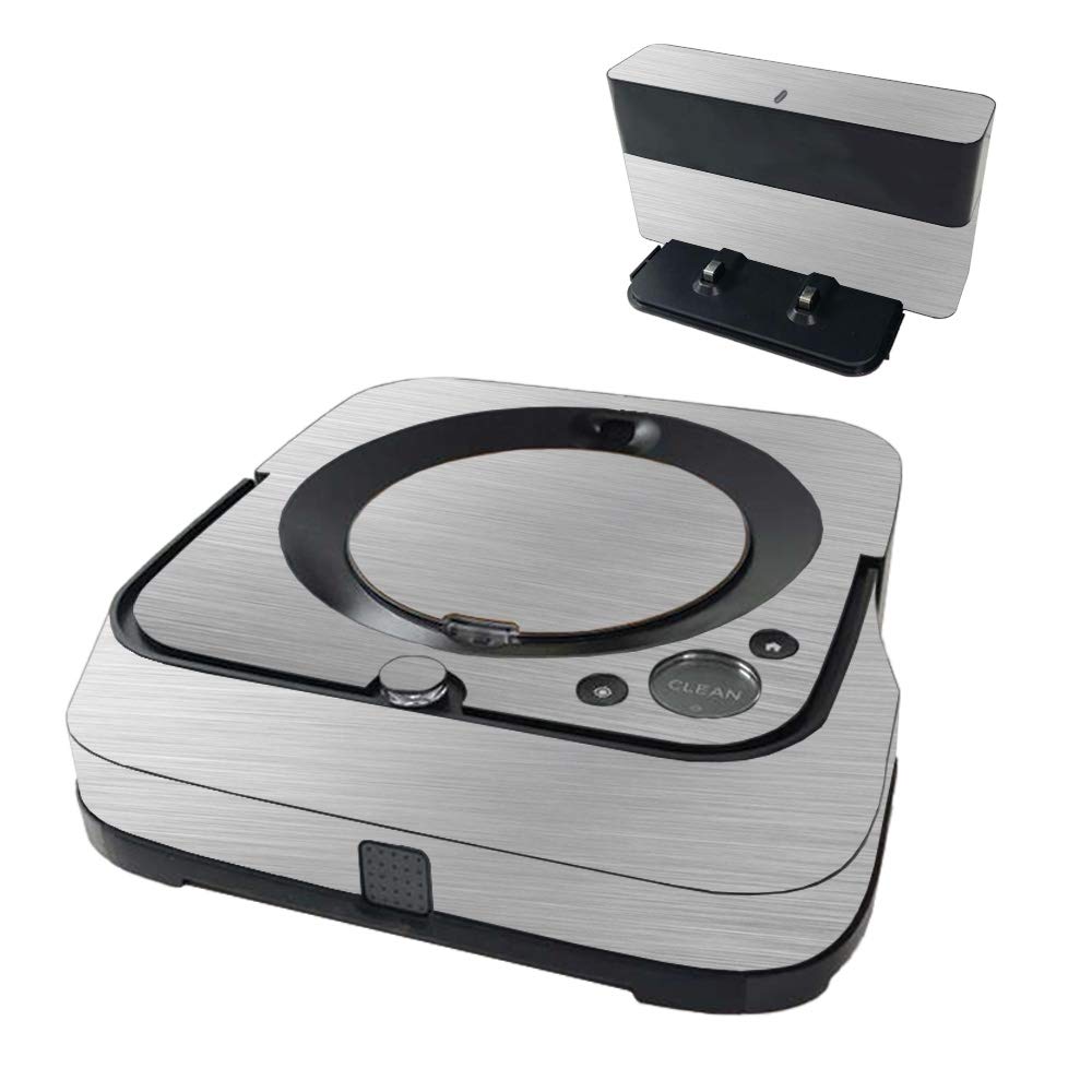 MIGHTY SKINS Skin Compatible with iRobot Braava Jet m6 - Cold Steel Durable and Unique Vinyl Decal wrap Cover Easy to Apply and Change Styles Made in The USA Skin for iRobot Braava Jet m6