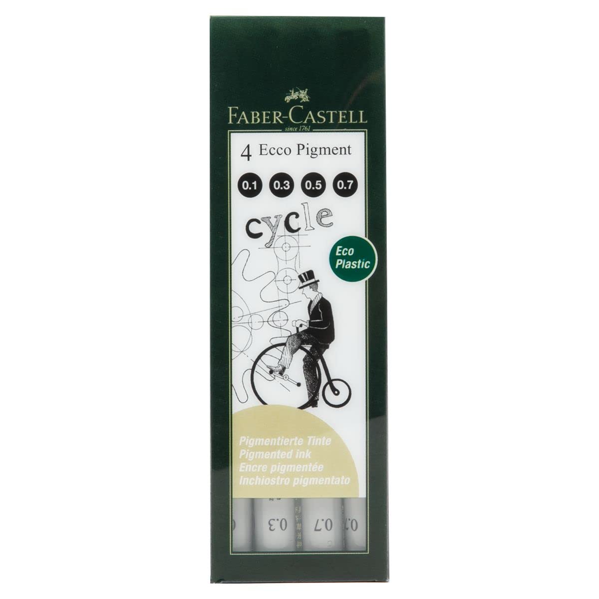 Castell ECCOPIGMENT VE4 FC Stylo à bille feutre fin écriture et dessin noir