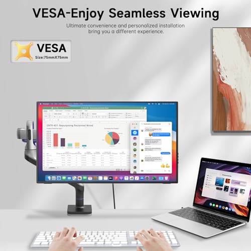 Image of 24.5 inch 2K Portable Monitor, 165Hz Gaming Monitor with 100% sRGB IPS Panel, Built-in Adjustable Stand & VESA Mount, USB-C HDMI External Second Screen for Laptop, PC, Phone, Xbox, PS5, Switch