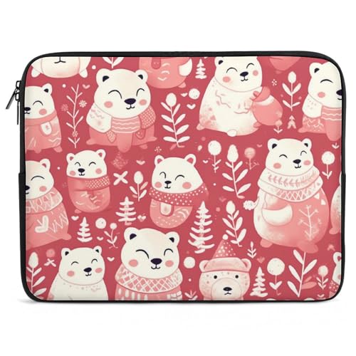 Funda para laptop 10 pulgadas impermeable con diseño oso miniatura 1