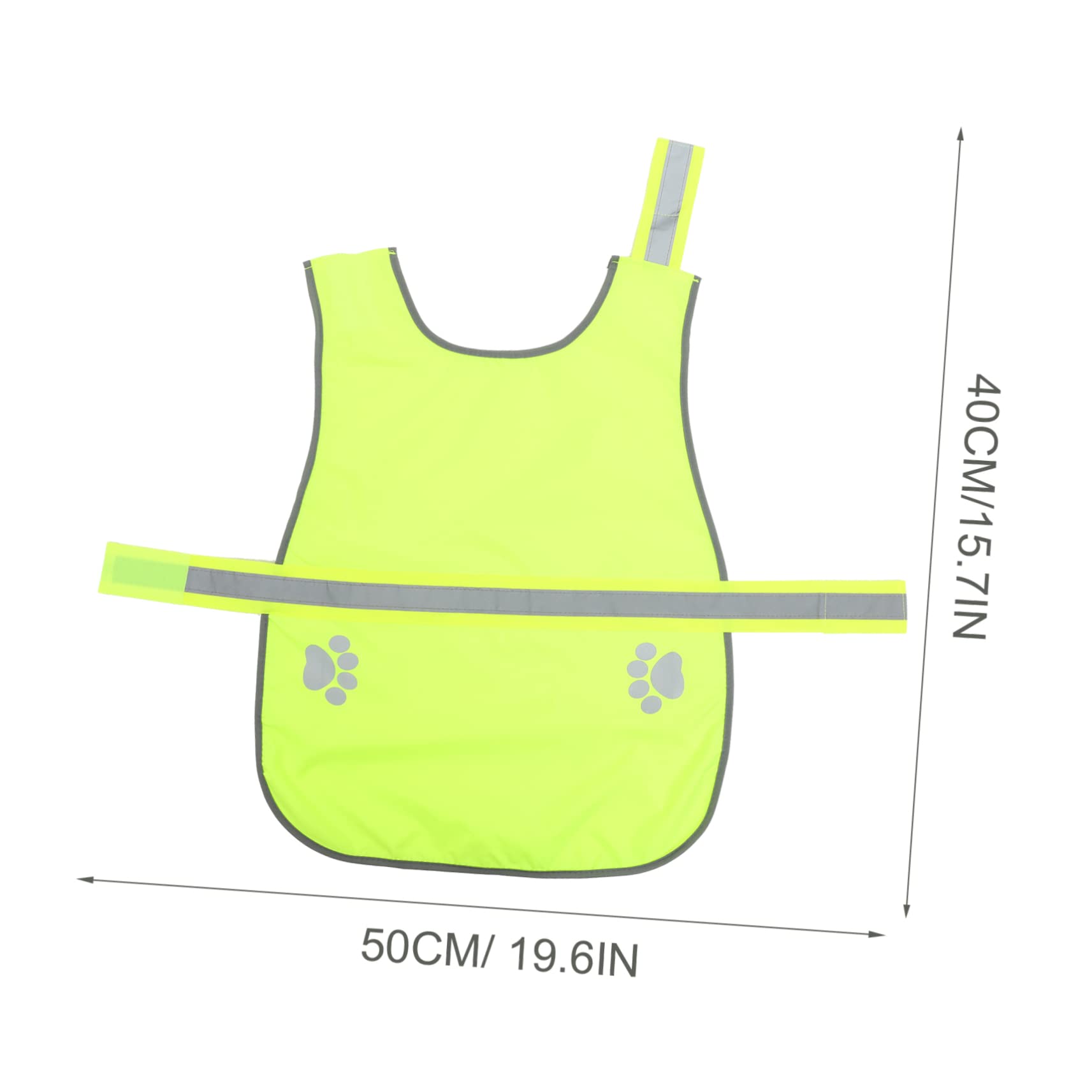 Mipcase 5piezas Chaleco Reflectante para Perros Ropa Decorativa para Mascotas y Práctico para Paseos y Viajes Oxford y Fluorescente Talla
