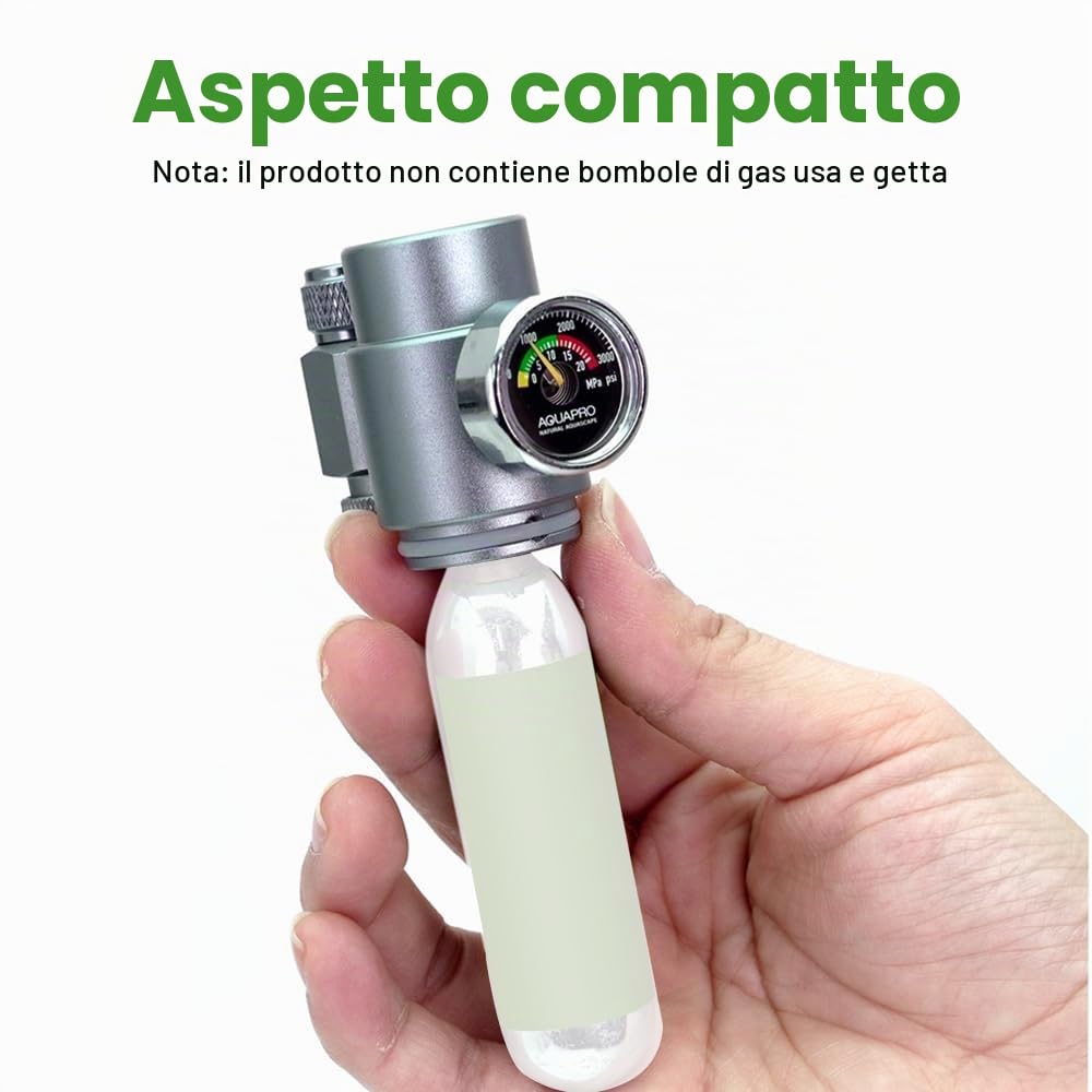 DONGKER Sistema di CO2 da Tavolo per Acquari, Regolatore di CO2 con Contabolle e Valvola di Ritegno, Kit di Sistema Acquario CO2 Bolla Contatore per Piante da Acquario