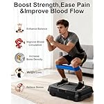 Shake Plate, Vibration Plate Exercise Machine for Lymphatic Drainage, 400 Lbs Capacity Whole Body Vibrating Plate Workout with Fitness Resistance Bands, Max Vibrating Frequency 250/Min for Weight Loss - Image 4