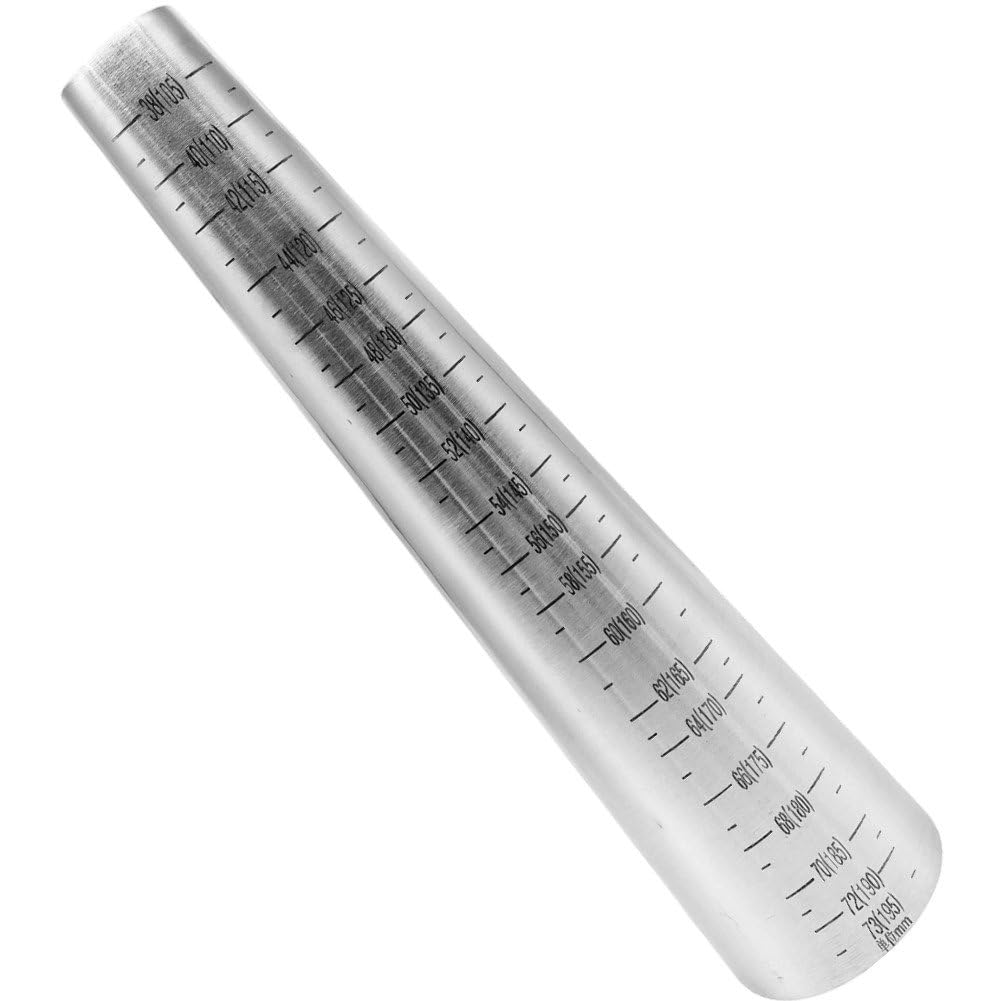 Casiler Round Stainless Steel Bracelet Mandrel Sizer, Professional Measuring Tool for Jewelry Maker Handcraft Diy Projects