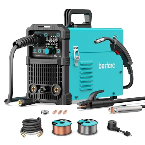 bestarc 165Amp MIG Welder, 110V 220V Flux Core MIG/Lift...