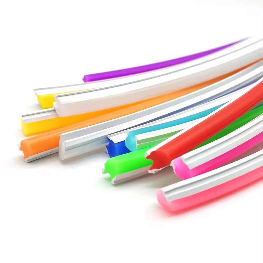 BPABDEITR Neon Strip Diffuser Tube 6mm Multicolor 1m for DIY Home Sign Decor(Hot Pink)
