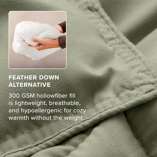 Image of Bare Home Comforter Set - Queen Size - Ultra-Soft - Goose Down Alternative - Premium 1800 Series - All Season Warmth (Queen, Sage)