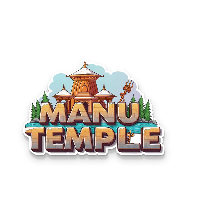 Image of Manu Temple Fridge Magnet, Glossy Finish, Stylish Magnet for Fridge, Wardrobe & Metal Surfaces