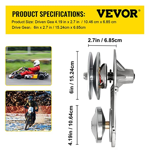 Vevor 2HP-7HP 3/4" TORQUE CONVERTER Torque Converter Cvt 2Hp-7Hp 3/4 Inch Go Kart Clutch 212Cc 30 Series Mini Bike 10T #40 41 Chain And 12T #35 Replacement Set Tav2 30-75 218353A Manco Cvt Clutch Small Engine Drive Belt thumb #6