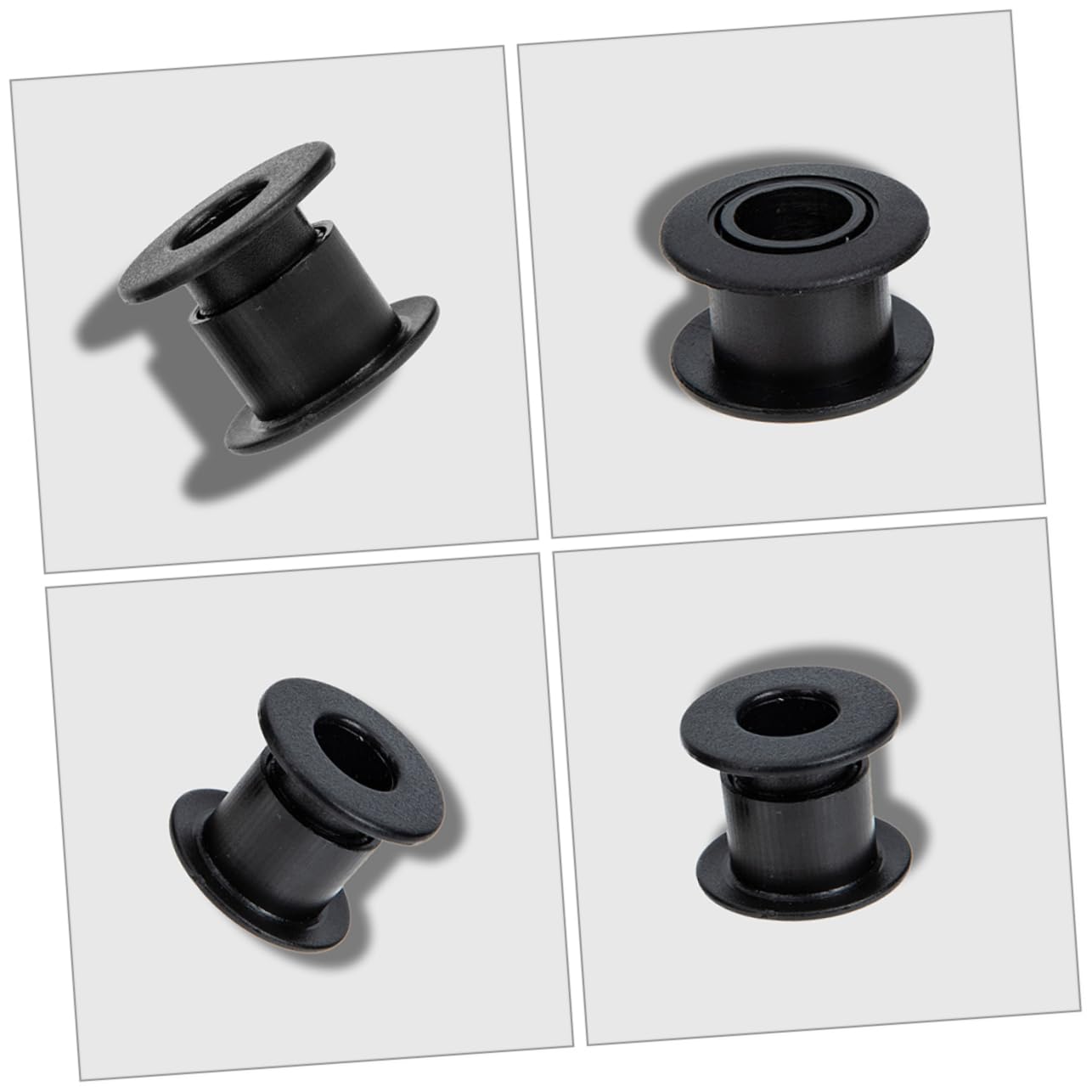 Boccole Calcio Balilla ABS Nero Set 16 Pezzi Foro 12mm Alta Durabilità