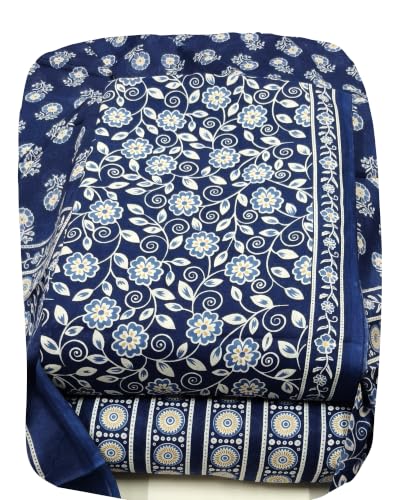Image of DRAVINAM Trends Women's Premium Cambric Cotton Jaipuri Printed Unstitched Salwar Suit Dress Material with Mulmul Cotton Dupatta