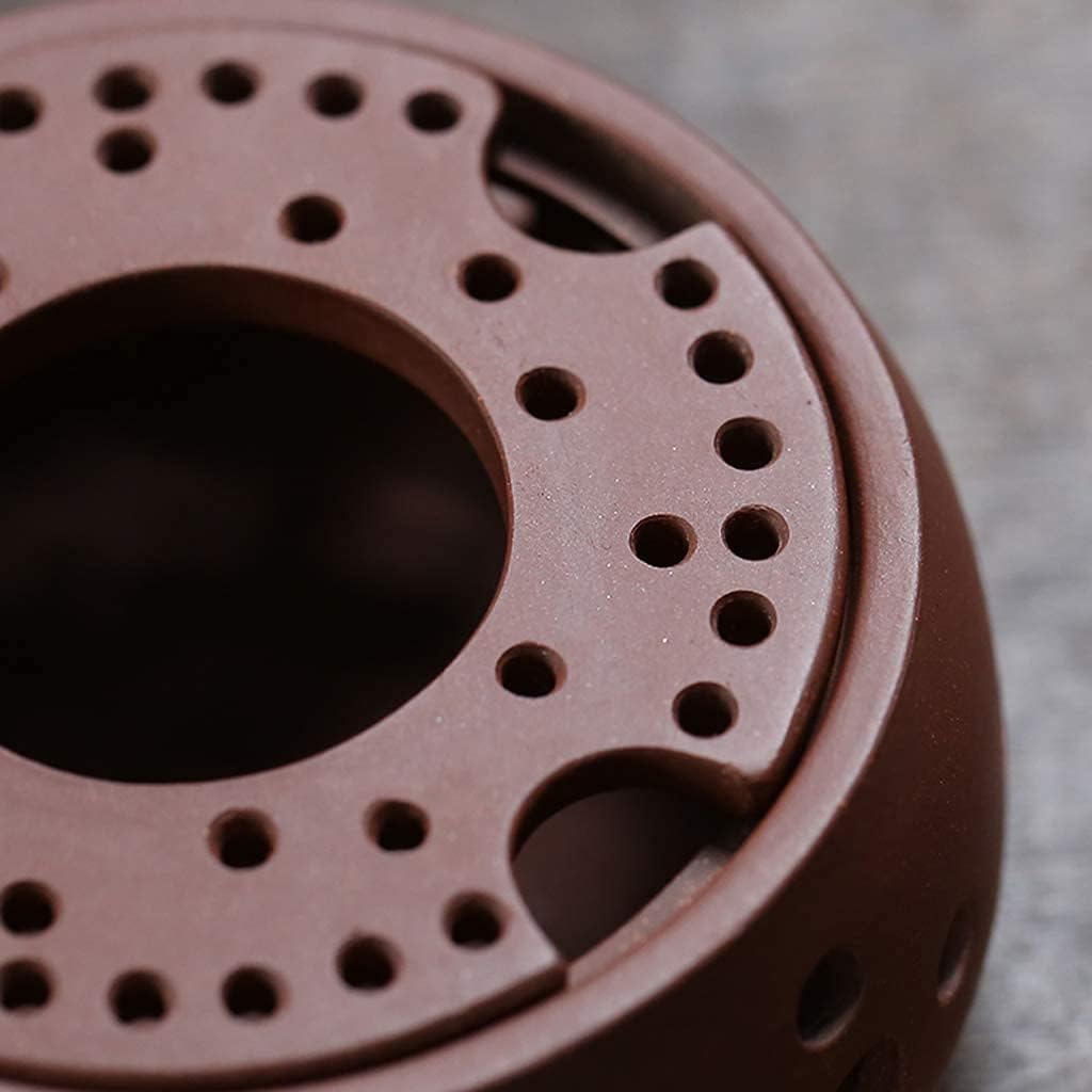 Teapot Heater Ceramic Candle Tea Pot Heating Base Portable Teapot Dish Warmers Holder Insulation Base Tea Accessories for Home (Without Candle)