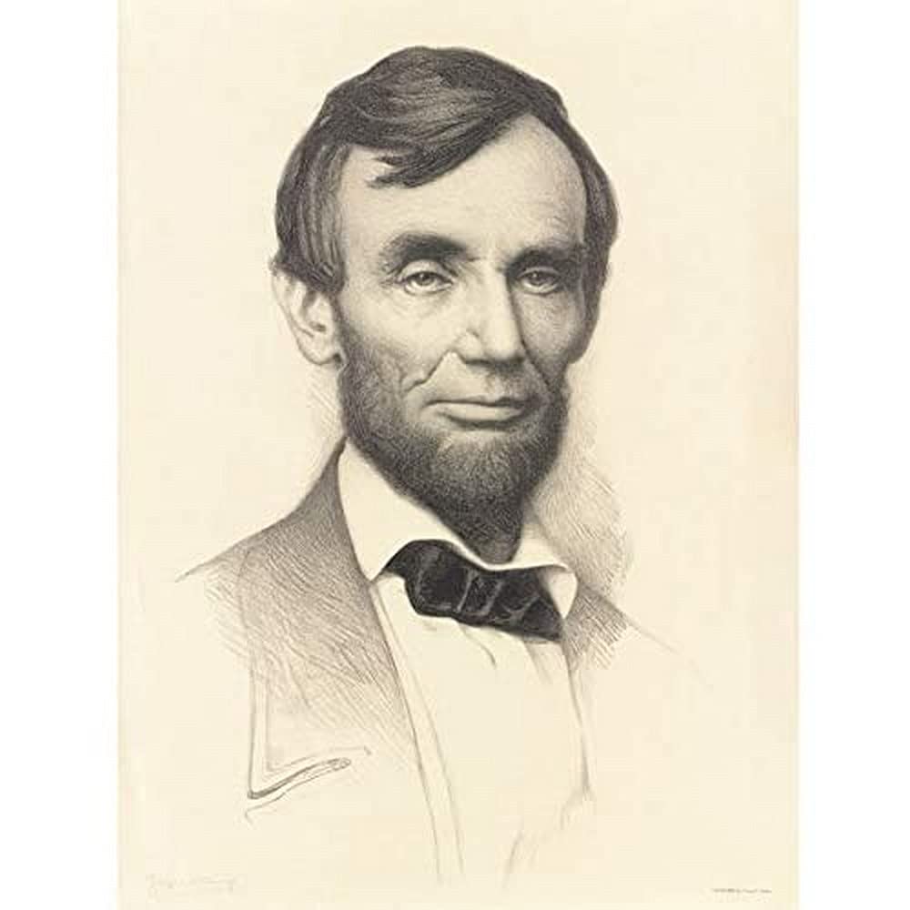 Decamp Portrait Abraham Lincoln Drawing Unframed Wall Art Print Poster Home Decor Premium