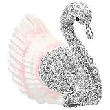 MOKKHNB Joyero Caja para Pendientes Forma de Cisne en Aleación Plata, Organizador de Joyas para Bodas y San Valentín, Diseño Creativo y Funcional