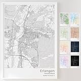 Mapdify Erlangen personalisiertes Stadtposter, dein 