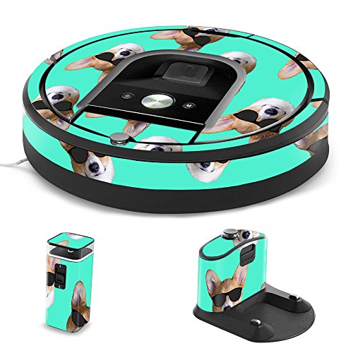 Image of MightySkins Skin Compatible with iRobot Roomba 960 Robot Vacuum - Cool Corgi | Protective, Durable, and Unique Vinyl Decal wrap Cover | Easy to Apply, Remove, and Change Styles | Made in The USA