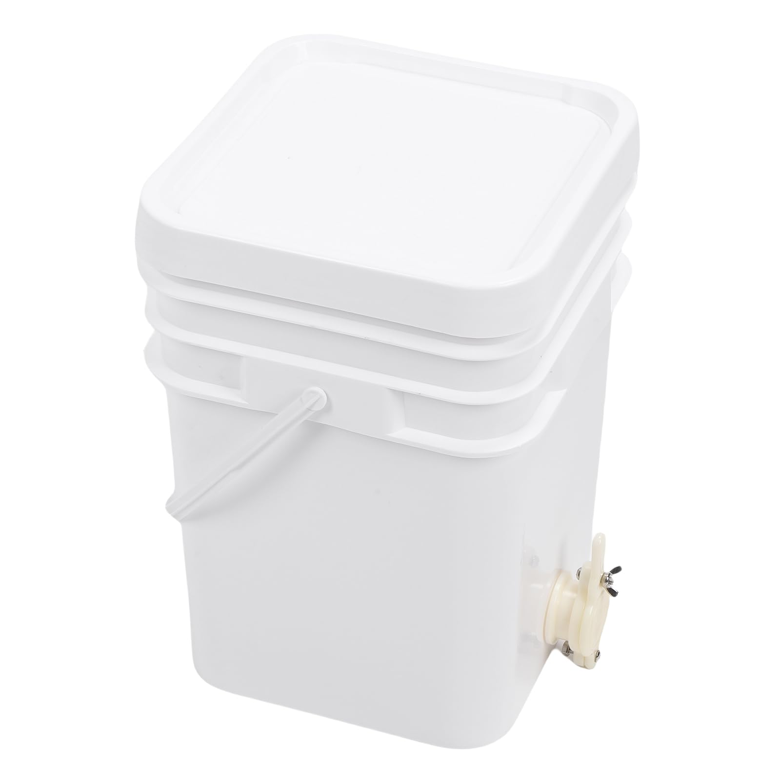Sorandy 20-Liter-Honigeimer, Quadratischer Honigbehälter aus Kunststoff, Dicht Schließender Honigeimer mit Tor, Ideal für Imkereibedarf und Extraktor