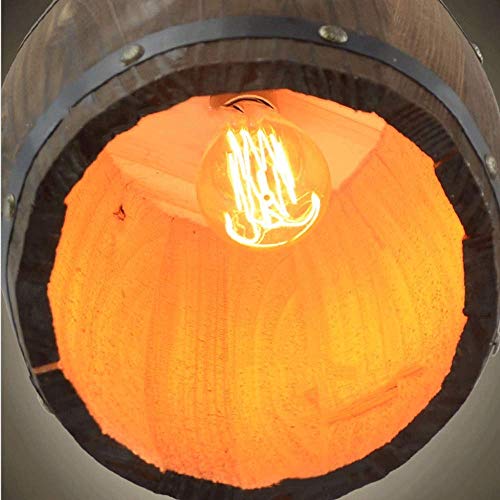 Lámpara de techo de barril rústica para decorar bodegas y cafeterías vintage con encanto 5