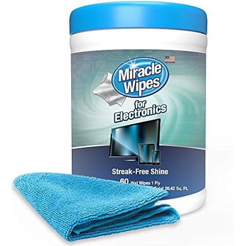 MiracleWipes for Electronics Cleaning - Screen Wipes Designed for TV, Phones, Monitors and More - (60 Count) Cover