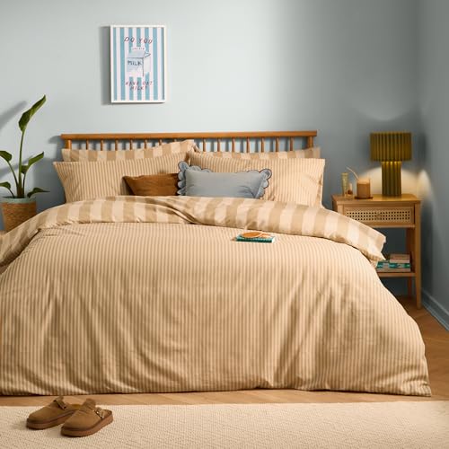 Parure de couette à rayures étroites au design réversible moderne - 2