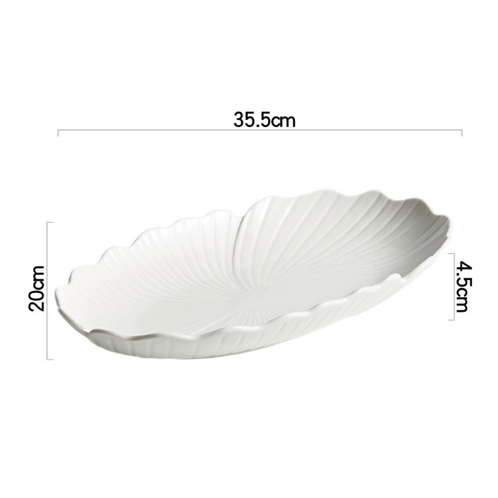 zastawa stołowa 25cm/30,5cm/35,5cm oświetlenie do użytku domowego luksusowy talerz rybny gotowany na parze owalny kreatywny talerz ceramiczny talerz obiadowy w kształcie kwiatu zestaw zastawy stołowej