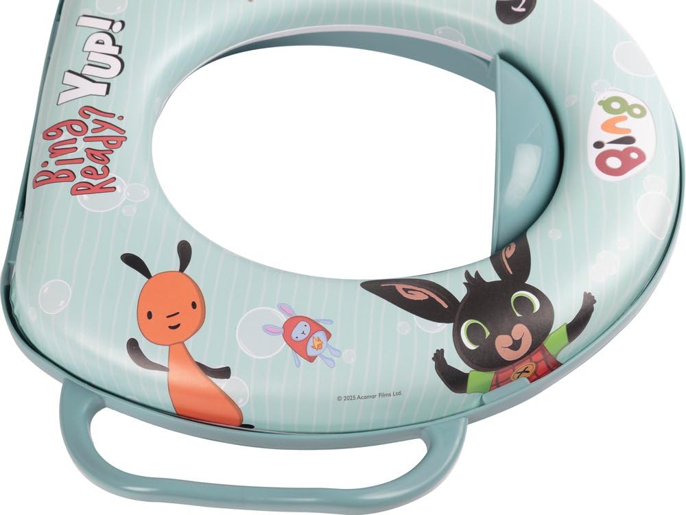 Tataway WC Morbido Bambini con Maniglie - Riduttore WC con Grafica di Bing- Seduta Comfort Antiscivolo, Facile da Pulire