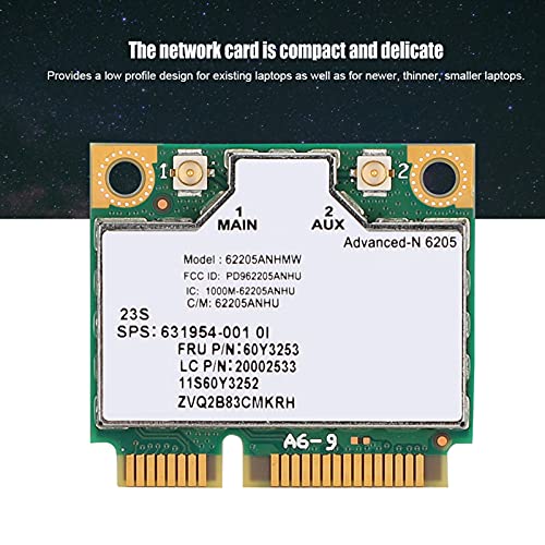 Tarjeta de Red Inalámbrica WirelessN 6205 Mini PCIE para Laptop ThinkPad, 300 Mbps, compatible con T420/T430/T520, modelo 60Y3253 miniatura 5