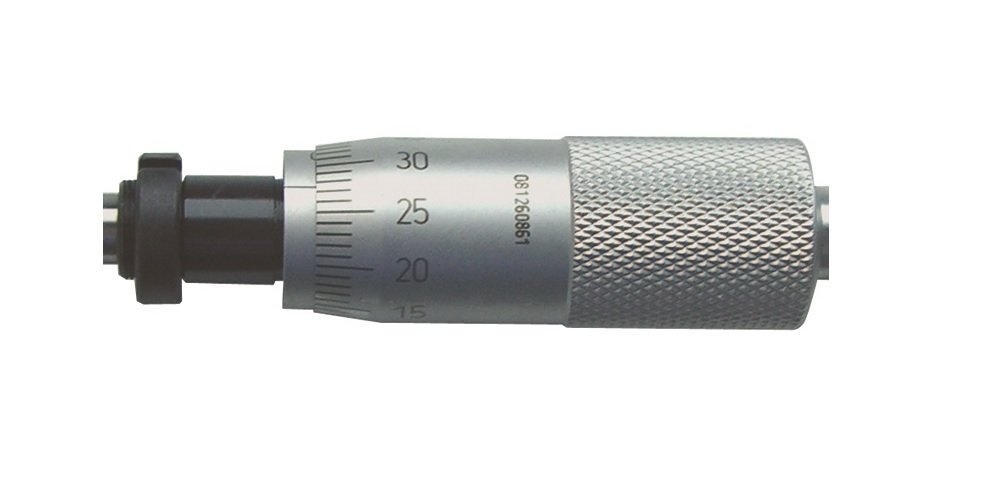 CNC QUALITÄT Einbau- Messschraube Messbereich 0-25 mm - flache Messfläche - mit Einbau Mutter - DIN 863