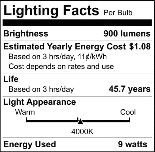 (10 Pack) Satco S9852 9WPLH/LED/840/DR/4P, LED Light Bulb