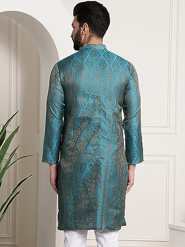 Image of SOJANYA (Since 1958 Men's Silk Blend Designer Long Kurta