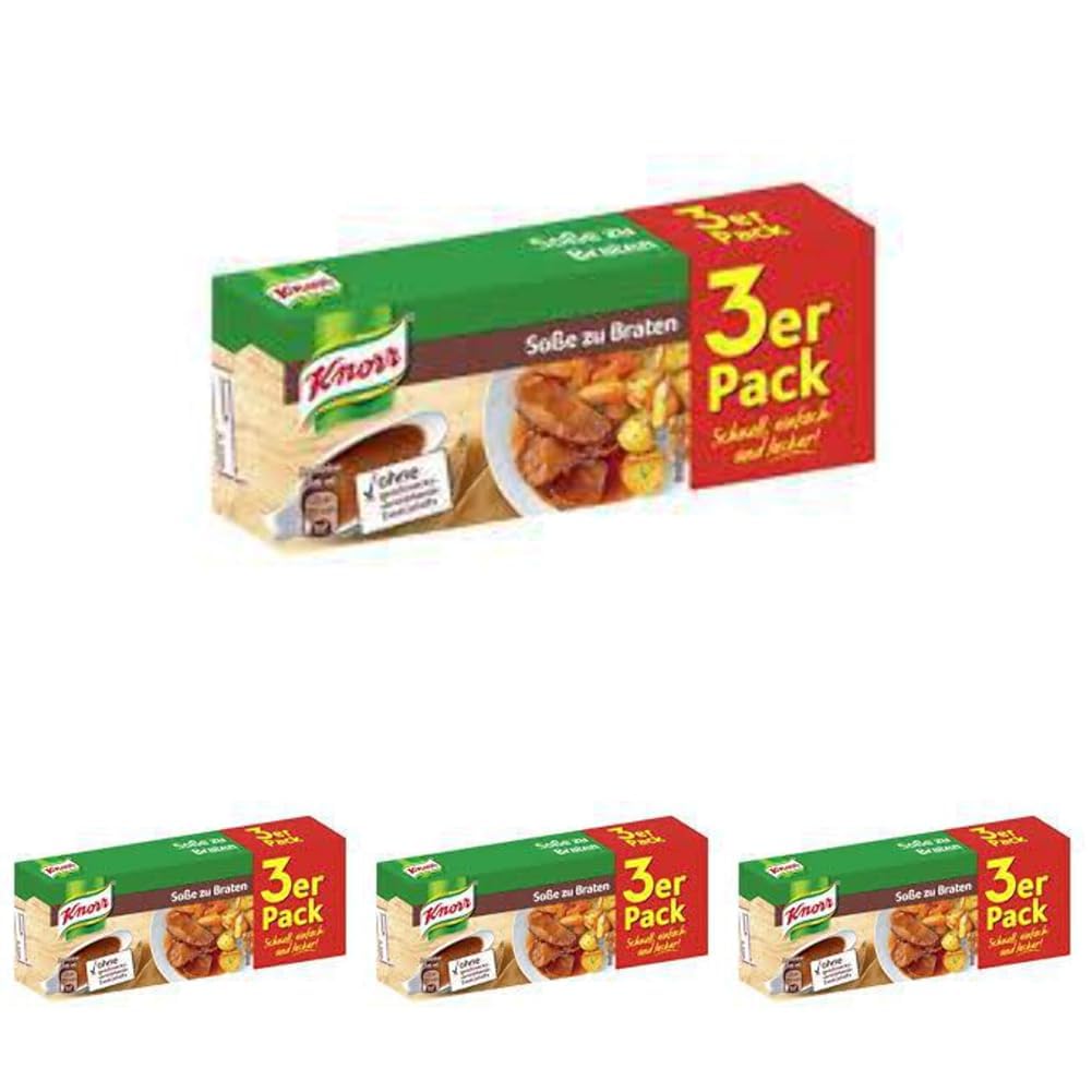 Knorr Soße zu Braten leckere dunkle Soße natürlich ohne geschmacksverstärkende Zusatzstoffe 12er Pack