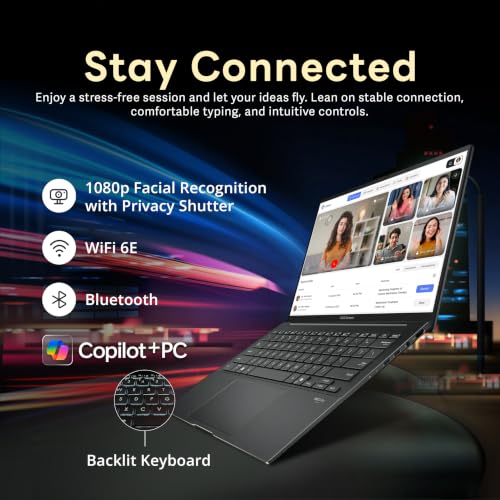 Image of ASUS Zenbook 14 14 inch 2K OLED Touchscreen Laptop, AMD Ryzen AI 9 465, 16GB LPDDR5X, 3TB Storage(2TB SSD+1TB Docking Station), AMD Radeon Graphics, Copilot+ PC, Backlit Keyboard, Win 11, Jasper Gray