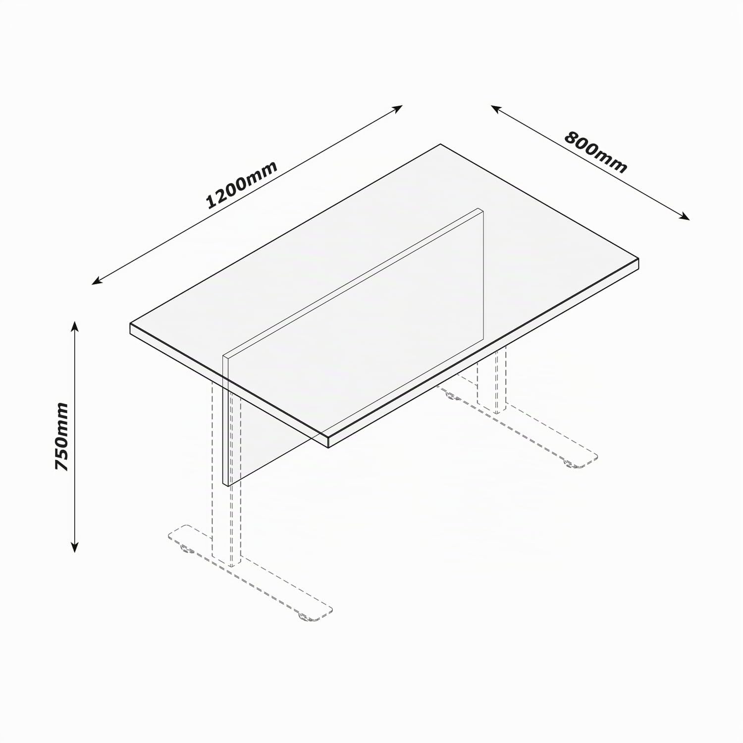 Composad | Scrivania della Linea RILEGA con Gambe in Metallo, Ufficio Moderno, Studio, Scrivania PC, (LxAxP) 120x75x80 cm, Rovere Mielato, Made in Italy