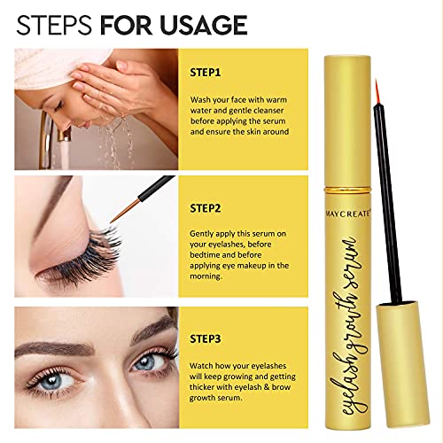 image for Maycreate Eyelash Growth Serum, Eyelash Growth Enhancer, Eyebrow Enhan