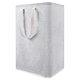 ♥【Transporte de Ropa Facilmente】Gracias a las 2 asas de tela incorporadas, este contenedor de lavandería es fácil de levantar y transportar al dormitorio, baño o lavadero, especialmente al subir y bajar escaleras.