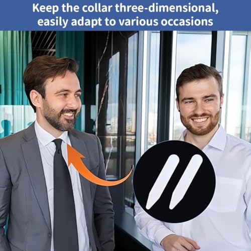Heyumybit 30 Piezas Ballenas de Cuello de Camisa de Plástico, Camisa de Cuello Rígido, Impermeable e Invisible para Hombres