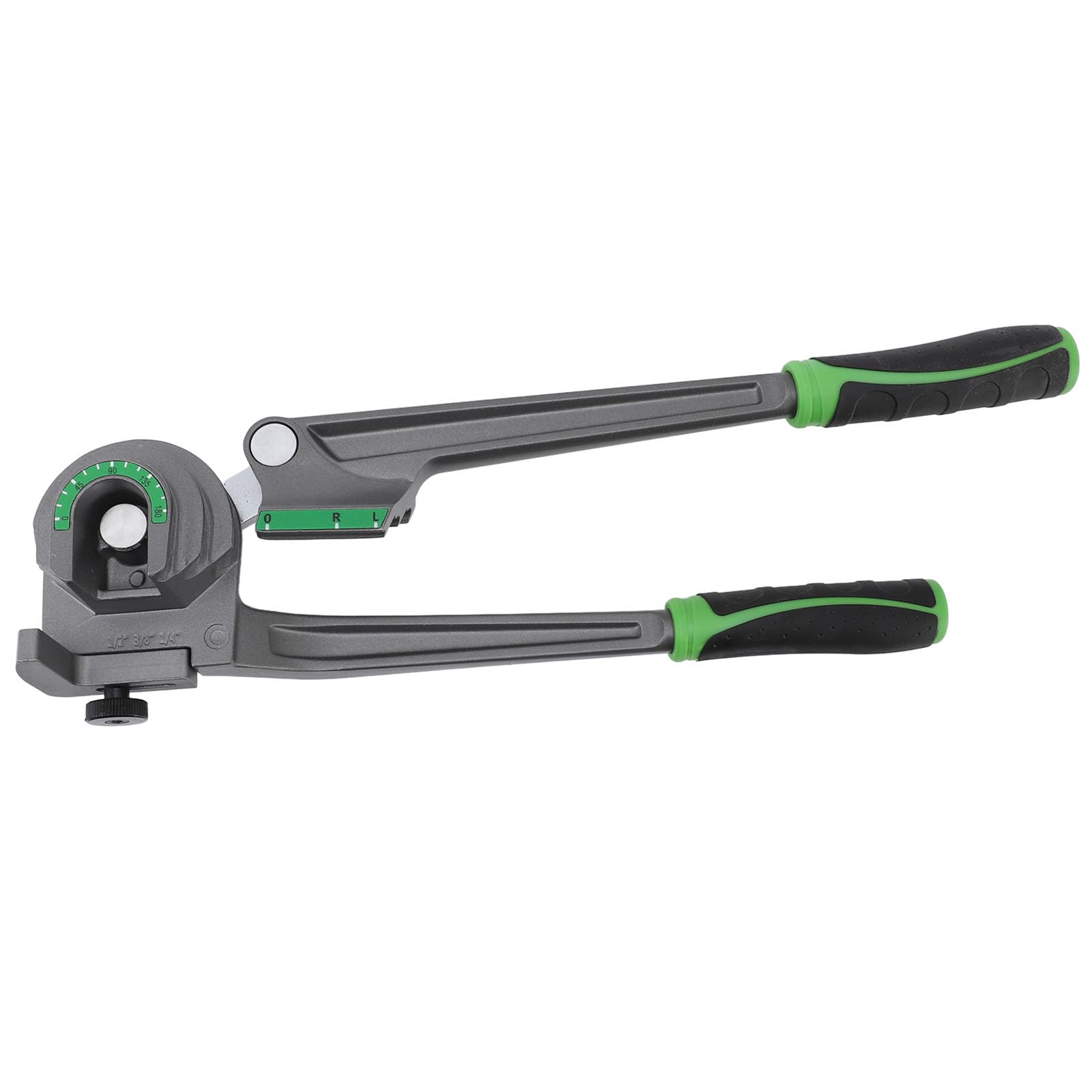 Pssopp Giętarka do Rur 3 w 1 1/4 3/8 1/2 Cala OD 180 Stopni Narzędzie do Gięcia Rur Miedzianych i Aluminiowych ze Stali z Ergonomicznym Uchwytem i Mechanizmem Szybkiego