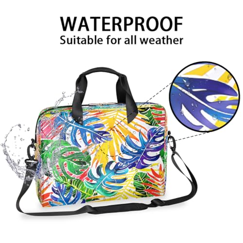 Bolso para portátil 16 pulg hojas tropicales coloridas miniatura 2